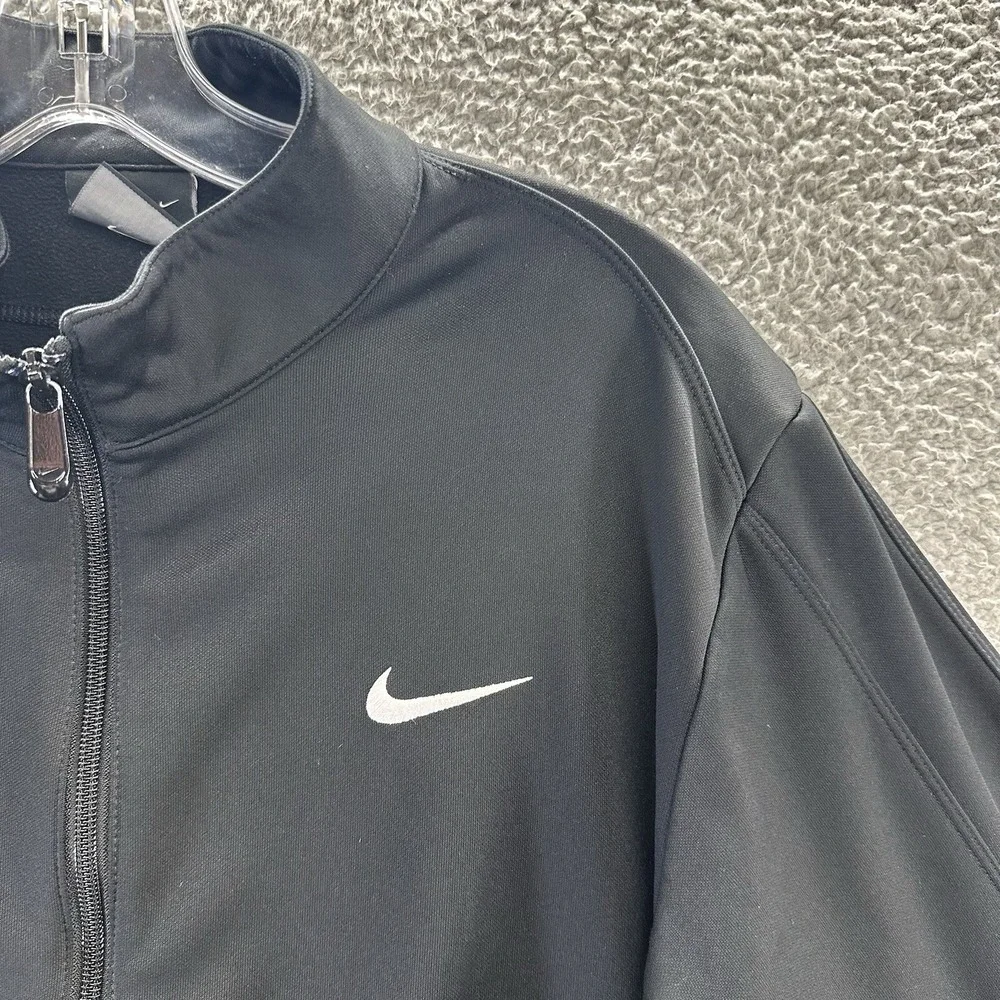 Nike Golf Track Jacket Men's Size Small Black Full Zip Therma-Fit Jacket Size S